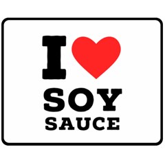 I Love Soy Sauce Fleece Blanket (medium) by ilovewhateva