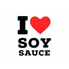 I Love Soy Sauce Premium Plush Fleece Blanket (medium)