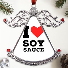 I Love Soy Sauce Metal Angel With Crystal Ornament by ilovewhateva