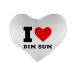 I love dim sum Standard 16  Premium Heart Shape Cushions Back