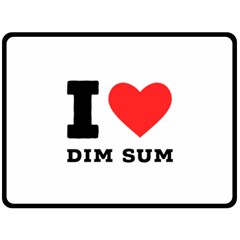 I Love Dim Sum Two Sides Fleece Blanket (large) by ilovewhateva