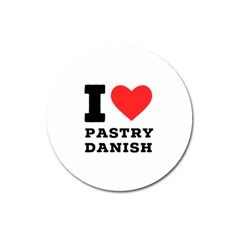 I Love Pastry Danish Magnet 3  (round) by ilovewhateva