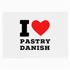 I Love Pastry Danish Large Glasses Cloth by ilovewhateva