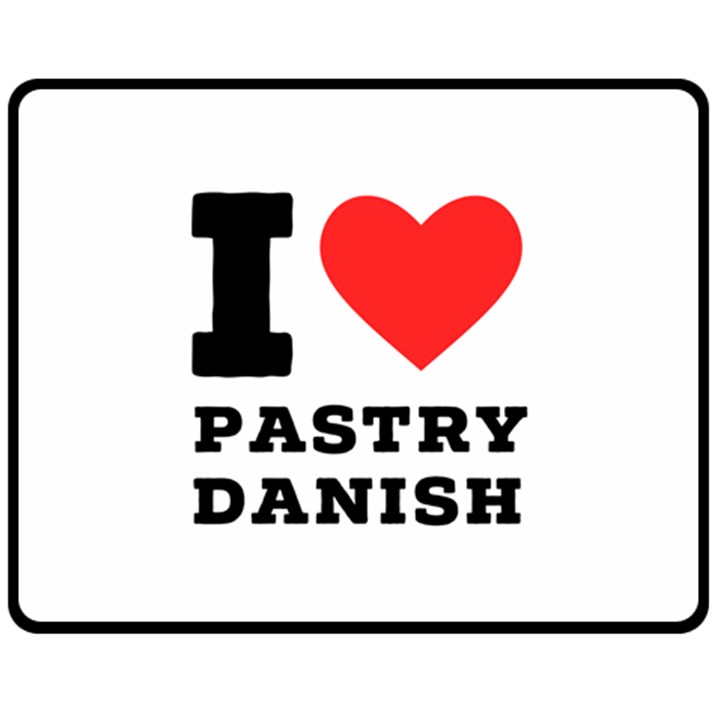 I love pastry danish Fleece Blanket (Medium)