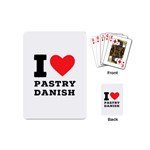 I love pastry danish Playing Cards Single Design (Mini) Back