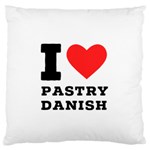 I love pastry danish Standard Premium Plush Fleece Cushion Case (One Side) Front