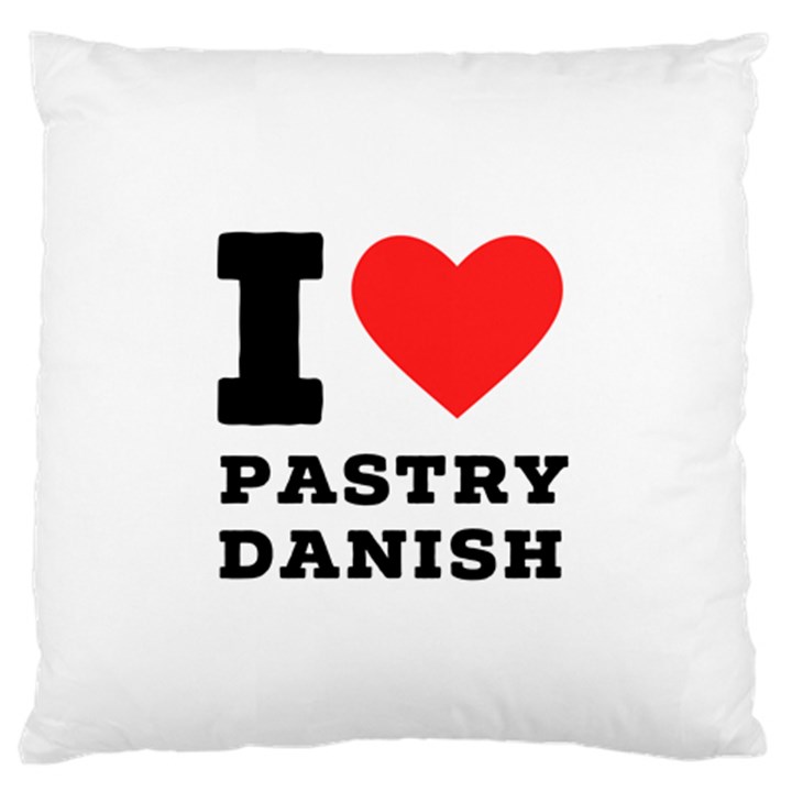 I love pastry danish Standard Premium Plush Fleece Cushion Case (One Side)