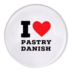 I Love Pastry Danish Round Glass Fridge Magnet (4 Pack) by ilovewhateva