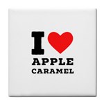 I love Apple caramel Tile Coaster Front