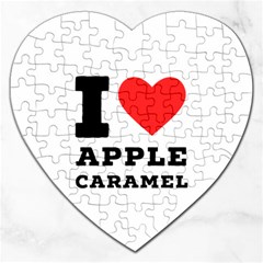 I Love Apple Caramel Jigsaw Puzzle (heart) by ilovewhateva