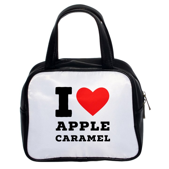 I love Apple caramel Classic Handbag (Two Sides)