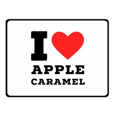 I Love Apple Caramel Fleece Blanket (small) by ilovewhateva