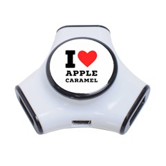 I Love Apple Caramel 3-port Usb Hub by ilovewhateva