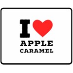 I love Apple caramel Two Sides Fleece Blanket (Medium) 58.8 x47.4  Blanket Front