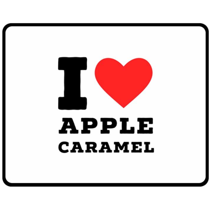 I love Apple caramel Two Sides Fleece Blanket (Medium)