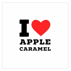 I Love Apple Caramel Square Satin Scarf (36  X 36 ) by ilovewhateva