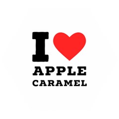 I Love Apple Caramel Wooden Puzzle Hexagon by ilovewhateva