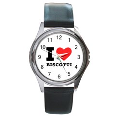 I Love Biscotti Round Metal Watch by ilovewhateva