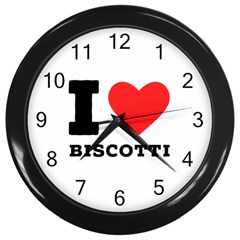 I Love Biscotti Wall Clock (black) by ilovewhateva