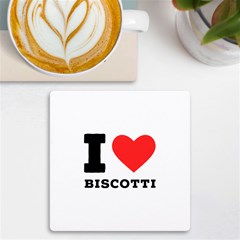 I Love Biscotti Uv Print Square Tile Coaster  by ilovewhateva