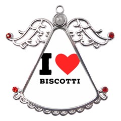 I Love Biscotti Metal Angel With Crystal Ornament by ilovewhateva