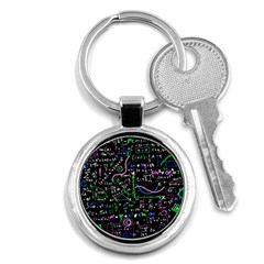 Math-linear-mathematics-education-circle-background Key Chain (round) by Salman4z