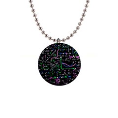 Math-linear-mathematics-education-circle-background 1  Button Necklace by Salman4z