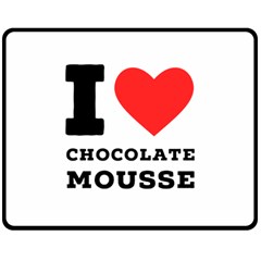 I Love Chocolate Mousse Two Sides Fleece Blanket (medium) by ilovewhateva