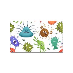 Dangerous-streptococcus-lactobacillus-staphylococcus-others-microbes-cartoon-style-vector-seamless Sticker (rectangular) by Salman4z