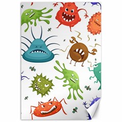 Dangerous-streptococcus-lactobacillus-staphylococcus-others-microbes-cartoon-style-vector-seamless Canvas 12  X 18  by Salman4z