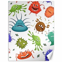 Dangerous-streptococcus-lactobacillus-staphylococcus-others-microbes-cartoon-style-vector-seamless Canvas 36  X 48  by Salman4z