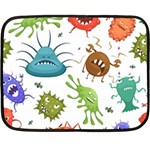 Dangerous-streptococcus-lactobacillus-staphylococcus-others-microbes-cartoon-style-vector-seamless Fleece Blanket (Mini) 35 x27  Blanket