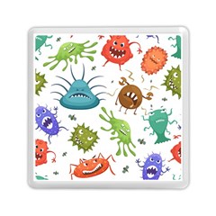 Dangerous-streptococcus-lactobacillus-staphylococcus-others-microbes-cartoon-style-vector-seamless Memory Card Reader (square) by Salman4z