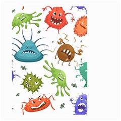 Dangerous-streptococcus-lactobacillus-staphylococcus-others-microbes-cartoon-style-vector-seamless Small Garden Flag (two Sides) by Salman4z