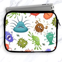 Dangerous-streptococcus-lactobacillus-staphylococcus-others-microbes-cartoon-style-vector-seamless Apple Ipad 2/3/4 Zipper Cases by Salman4z