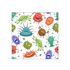 Dangerous-streptococcus-lactobacillus-staphylococcus-others-microbes-cartoon-style-vector-seamless Satin Bandana Scarf 22  X 22  by Salman4z