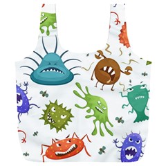 Dangerous-streptococcus-lactobacillus-staphylococcus-others-microbes-cartoon-style-vector-seamless Full Print Recycle Bag (xxl) by Salman4z