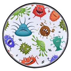 Dangerous-streptococcus-lactobacillus-staphylococcus-others-microbes-cartoon-style-vector-seamless Wireless Fast Charger(black) by Salman4z