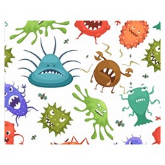 Dangerous-streptococcus-lactobacillus-staphylococcus-others-microbes-cartoon-style-vector-seamless Premium Plush Fleece Blanket (medium) by Salman4z