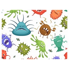 Dangerous-streptococcus-lactobacillus-staphylococcus-others-microbes-cartoon-style-vector-seamless Premium Plush Fleece Blanket (extra Small)