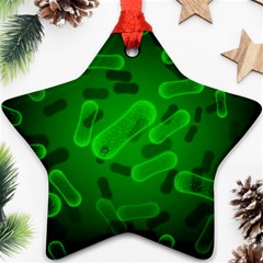 Green-rod-shaped-bacteria Star Ornament (two Sides)