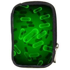 Green-rod-shaped-bacteria Compact Camera Leather Case by Salman4z