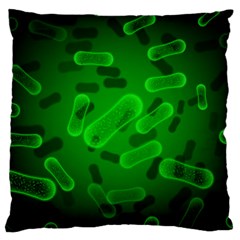 Green-rod-shaped-bacteria Large Cushion Case (two Sides) by Salman4z