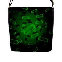 Green-rod-shaped-bacteria Flap Closure Messenger Bag (l) by Salman4z