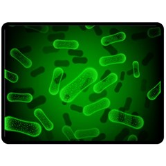 Green-rod-shaped-bacteria Two Sides Fleece Blanket (large) by Salman4z