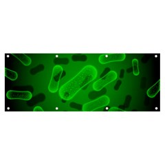 Green-rod-shaped-bacteria Banner And Sign 8  X 3  by Salman4z