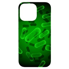 Green-rod-shaped-bacteria Iphone 14 Pro Max Black Uv Print Case