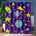 Card-with-lovely-planets Shower Curtain 60  x 72  (Medium)  60 x72  Curtain