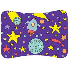 Card-with-lovely-planets Velour Seat Head Rest Cushion by Salman4z