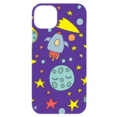 Card-with-lovely-planets Iphone 14 Plus Black Uv Print Case by Salman4z